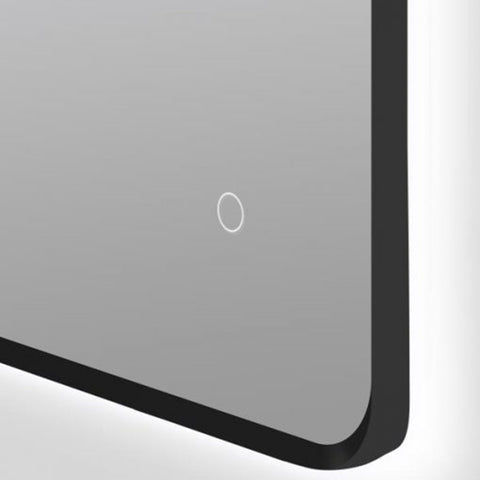 Matte Black Framed LED Mirror 810x610mm
