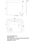 LED Mirror - Curved Edges 900x750mm dimensions