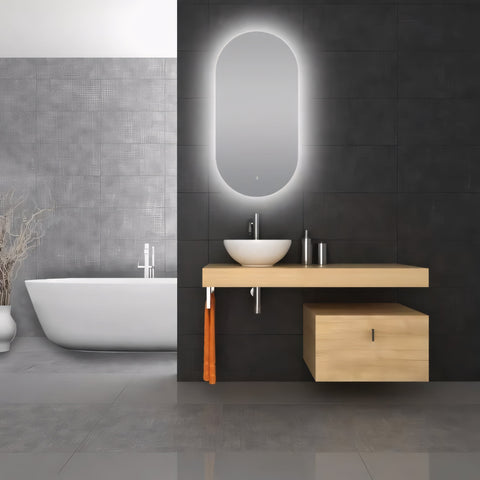 Aqua Perla - LED Mirror - Oval 600x900mm