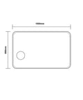 LED Mirror - Magnifier 1500x800mm