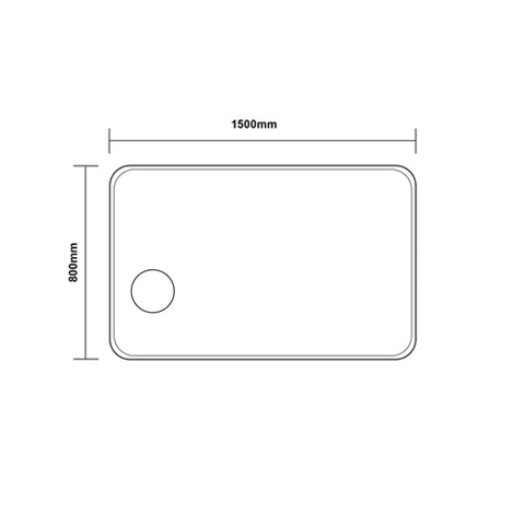 LED Mirror - Magnifier 1500x800mm