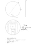 LED Mirror - Back Lit 900mm dimensions