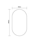 Matte Brushed Gold Framed LED Dressing Mirror 500x1000mm