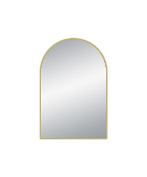 Aqua Perla - Matte Brushed Gold Framed Mirror 600x900x21.5mm