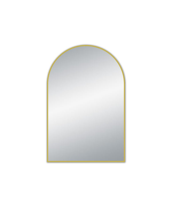 Aqua Perla - Matte Brushed Gold Framed Mirror 600x900x21.5mm