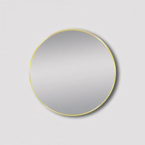 Aqua Perla - Matte Brushed Gold Framed Mirror 700mm