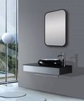 Matte Black Framed Mirror 450x750mm