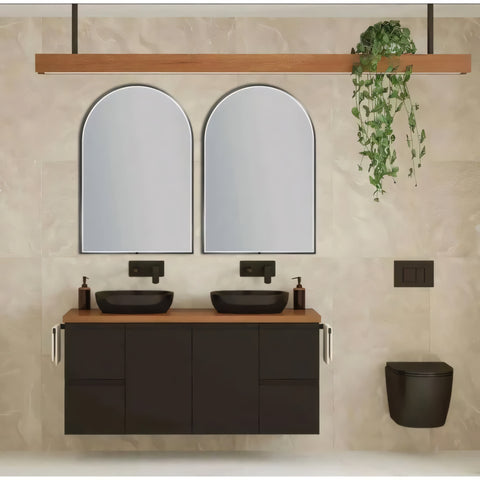 Aqua Perla - Gunmetal Framed LED Mirror 600x900mm