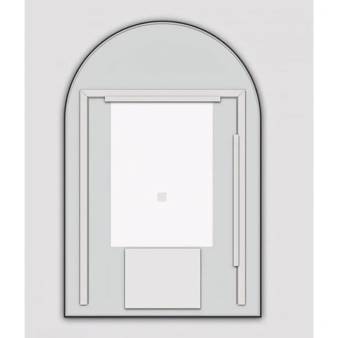 Aqua Perla - Gunmetal Framed LED Mirror 600x900mm
