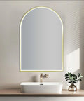 Brushed Gold Framed LED Mirror 600x900mm
