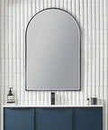 Matte Black Framed LED Mirror 600x900mm