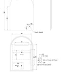 LED Mirror - Frameless 600x900mm dimensions