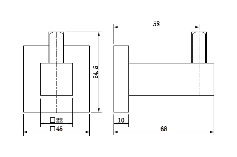 Modern National -Modern National - Lux Single Robe Hook
