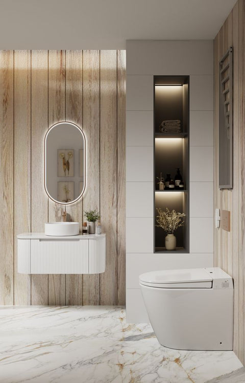 Lafeme Crawford Inwall Cistern Floor Pan Smart Toilet