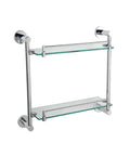 Linkware LR4015 - Loui Double Glass Shelf - 2 Magpies