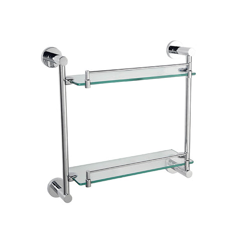 Linkware LR4015 - Loui Double Glass Shelf - 2 Magpies