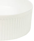 Lucid-37-MW Fluted Matte White Ceramic Basin | Claya Bathware