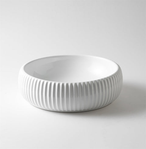 Claya - Lucid-42 Round Basin, Gloss White