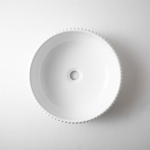 Claya - Lucid-42 Round Basin, Gloss White