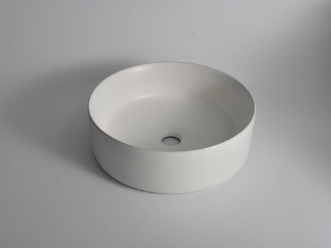 Claya - Luna-36-MW Round Basin, Matte White