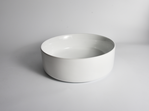 Claya - Luna-36 Round Basin, Gloss White