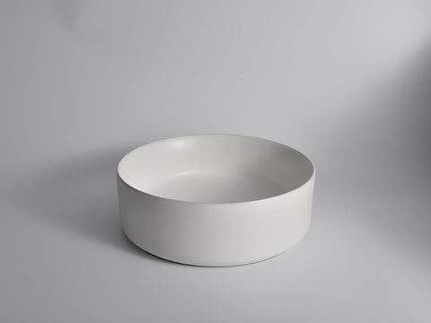 Claya - Luna-36-MW Round Basin, Matte White