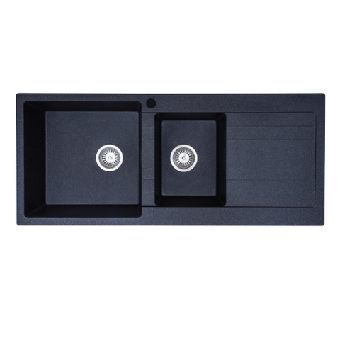 Modern National -Modern National - Ria One & Half Left Hand Bowl Granite Sink with Drainer 30L+18L
