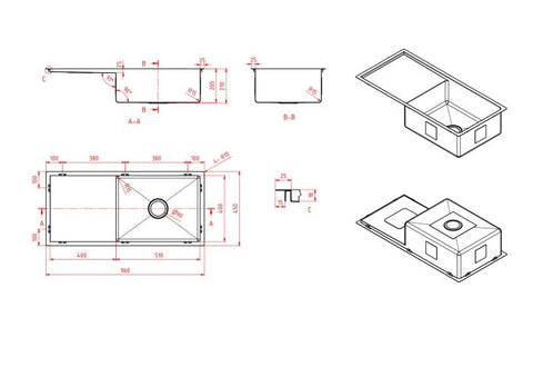 Modern National - 44L Single Bowl Sink Stainless Steel