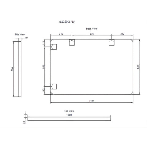 Aqua Perla - Brushed Copper Framed Rectangle Plain Mirror 1200*800mm