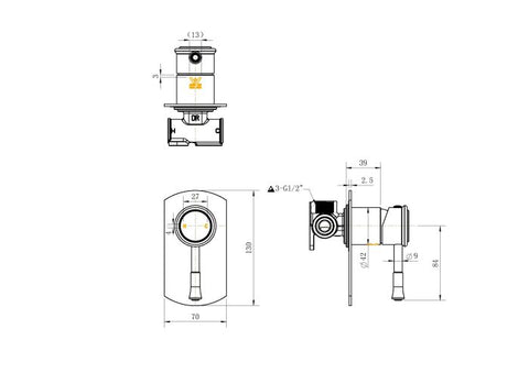 Modern National - Montpellier Shower Mixer