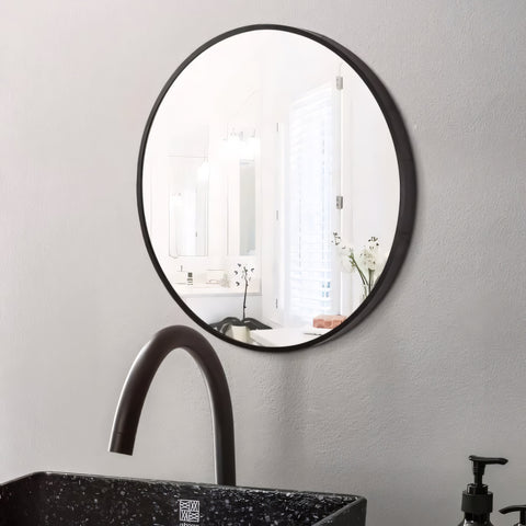 Black Framed Mirror 800x800x40mm