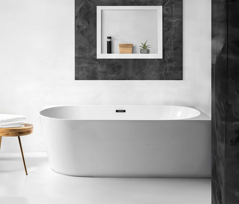 Alpine - Madrid Back To Wall Corner Bath White 160cm