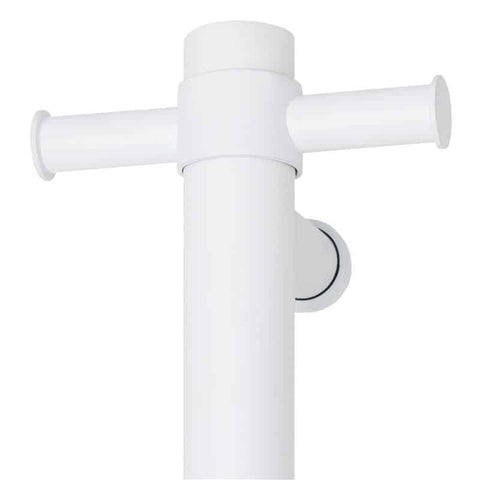 Thermogroup - Polished Stainless Steel Round 240Volt Vertical Single Heated Towel Rail W142xH900xD100mm