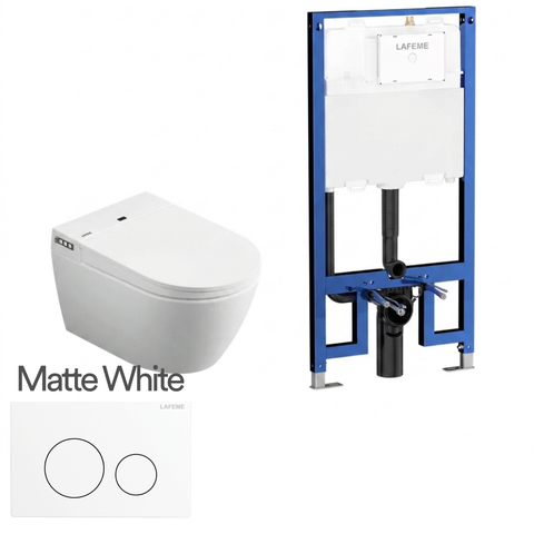 Lafeme Sesto Inwall Cistern Wall Hung Smart Toilet