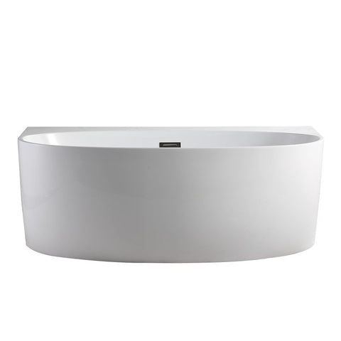 Alpine - Morocco Back To The Wall Free Standing Bath 150cm White