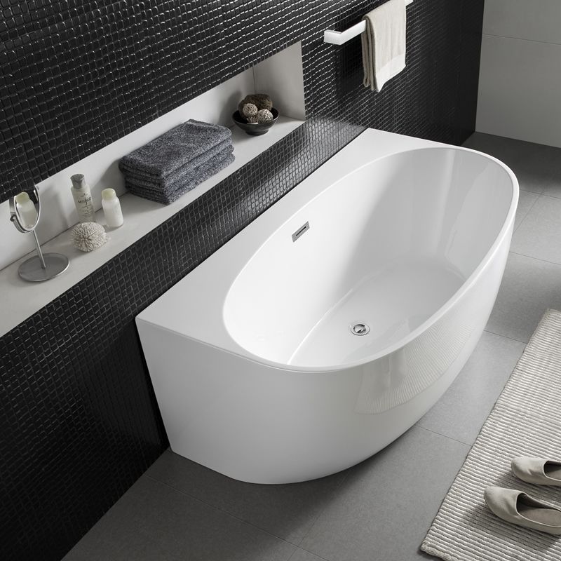 Alpine - Morocco Back To The Wall Free Standing Bath 170cm White