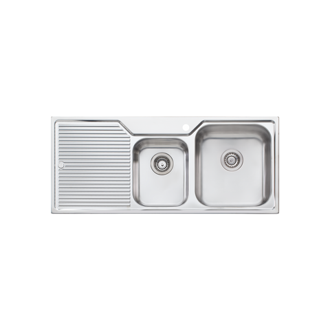 Oliveri - Nu-Petite 1 & 3/4 Bowl Topmount Sink With Drainer