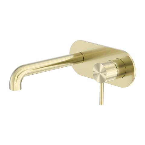 Nero - Zen SS316 Wall Basin/Bath Mixer 185/230mm Spout
