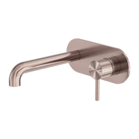 Nero - Zen SS316 Wall Basin/Bath Mixer 185/230mm Spout