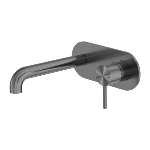 Nero - Zen SS316 Wall Basin/Bath Mixer 185/230mm Spout