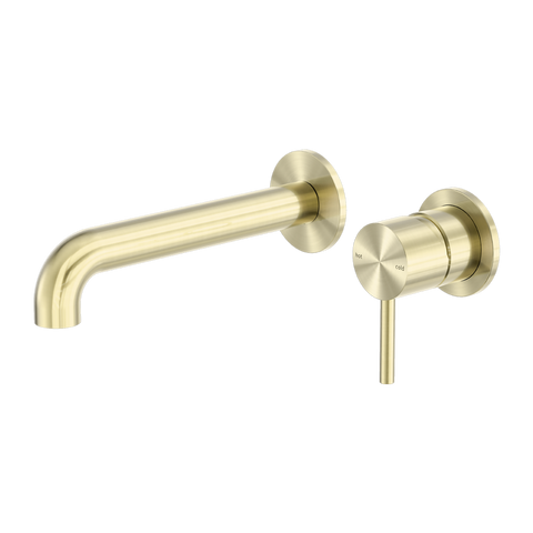 Nero - Zen Wall Basin/Bath Mixer Separate Back Plate 185/230mm Spout
