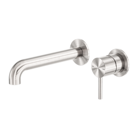Nero - Zen Wall Basin/Bath Mixer Separate Back Plate 185/230mm Spout