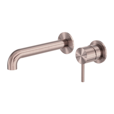 Nero - Zen Wall Basin/Bath Mixer Separate Back Plate 185/230mm Spout