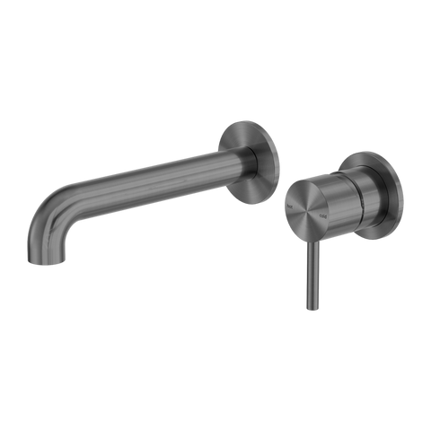 Nero - Zen Wall Basin/Bath Mixer Separate Back Plate 185/230mm Spout