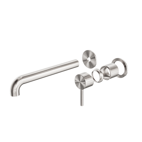 Nero - Zen Ss316l Wall Basin/Bath Mixer Separate Back Plate 185/230mm Spout Trim Kits Only