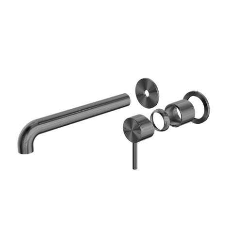 Nero - Zen Ss316l Wall Basin/Bath Mixer Separate Back Plate 185/230mm Spout Trim Kits Only