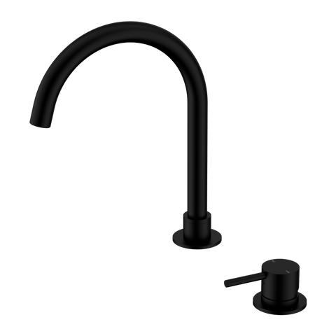 Nero - Mecca Hob Basin Mixer Round Swivel Spout