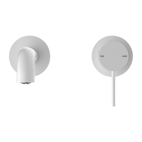 Nero - Mecca Wall Basin/Bath Mixer Separate Back Plate 185mm Spout 3 Finishes