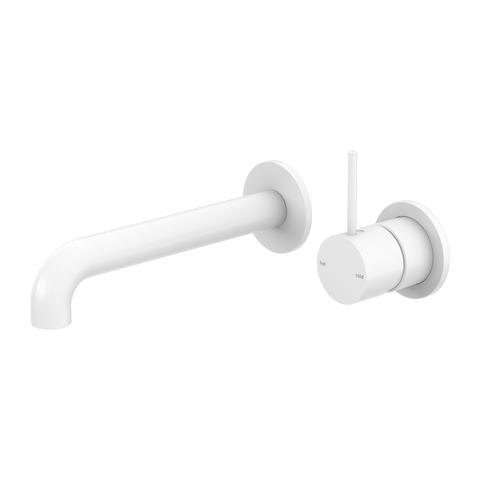 Nero - Mecca Wall Basin/Bath Mixer Separate Back Plate Handle Up 120/160/185/230/260mm