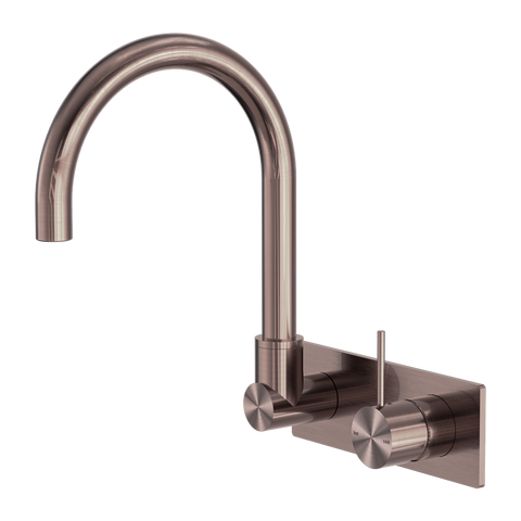 Nero - Mecca Wall Basin/Bath Mixer Swivel Spout Handle Up